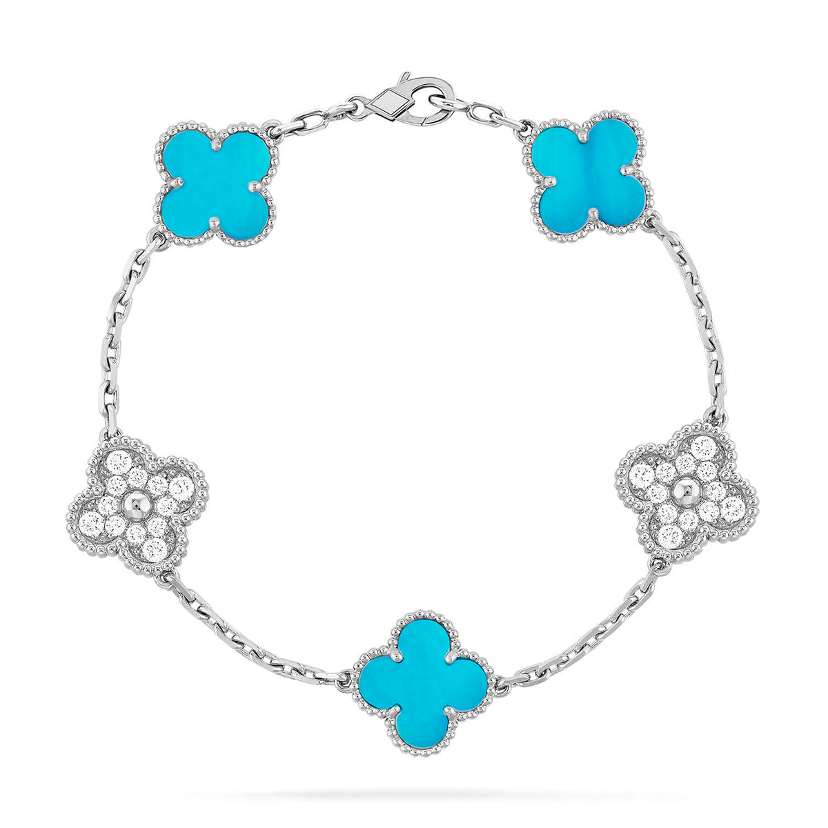 [BLUE TEARS] CLOVER 5 MOTIF TURQUOISE BRACELET COLLECTION