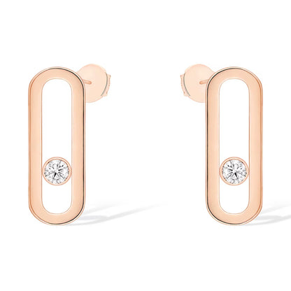 [Blue Tears Jewelry]MOVE UNO SMALL 1 DIAMOND EARRINGS