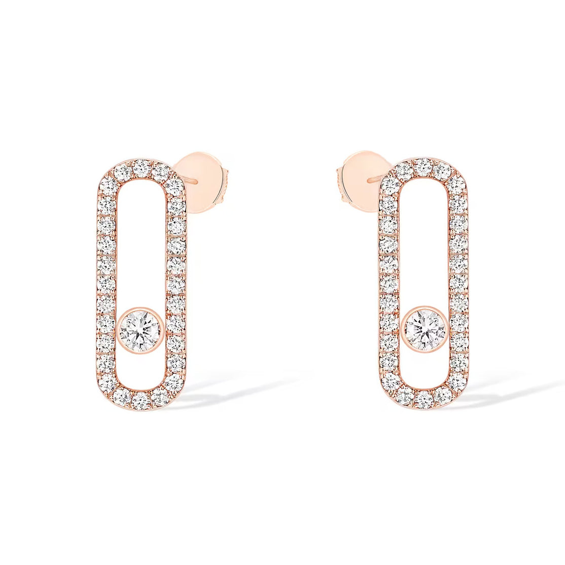 [Blue Tears Jewelry]MOVE UNO STUD DIAMOND PAVED EARRINGS