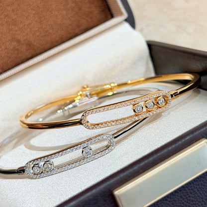 [Blue Tears Jewelry]Move Pavé Diamond Bangle Bracelet M