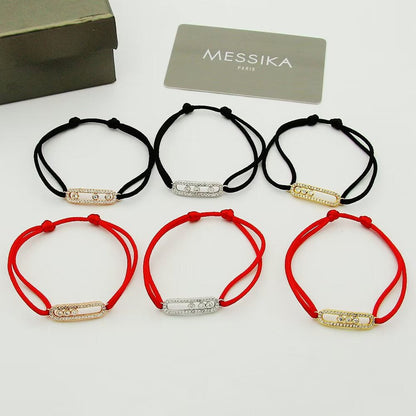 [Blue Tears Jewelry]Messika Care(s) pink cord pav¨¦ bracelet