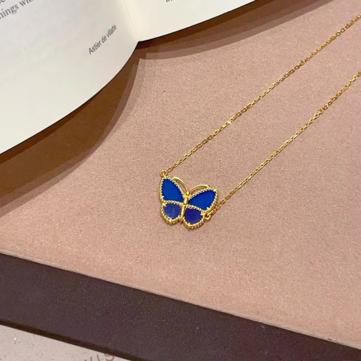 [BLUE TEARS]2026 BUTTERFLY BLUE NECKLACE