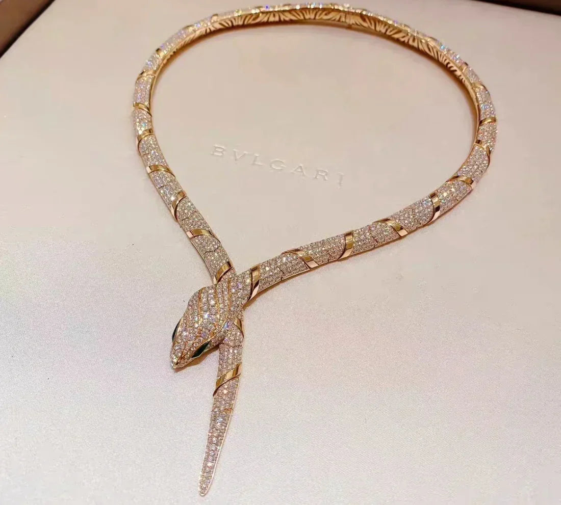 [BLUE TEARS]HAUTE COUTURE GOLD SERPENTI NECKLACE