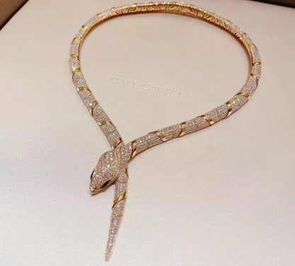 [BLUE TEARS]HAUTE COUTURE GOLD SERPENTI NECKLACE