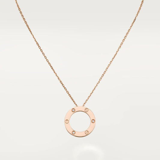 [BLUE TEARS]LOVE NECKLACE 16MM 3 DIAMONDS