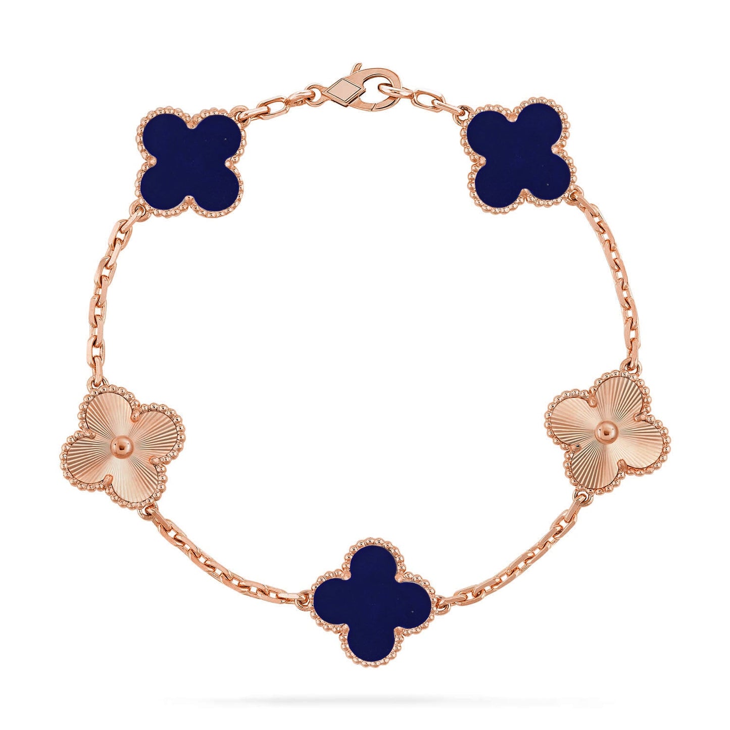 [BLUE TEARS]CLOVER 5 MOTIF LAPIS LAZULI BRACELET COLLECTION
