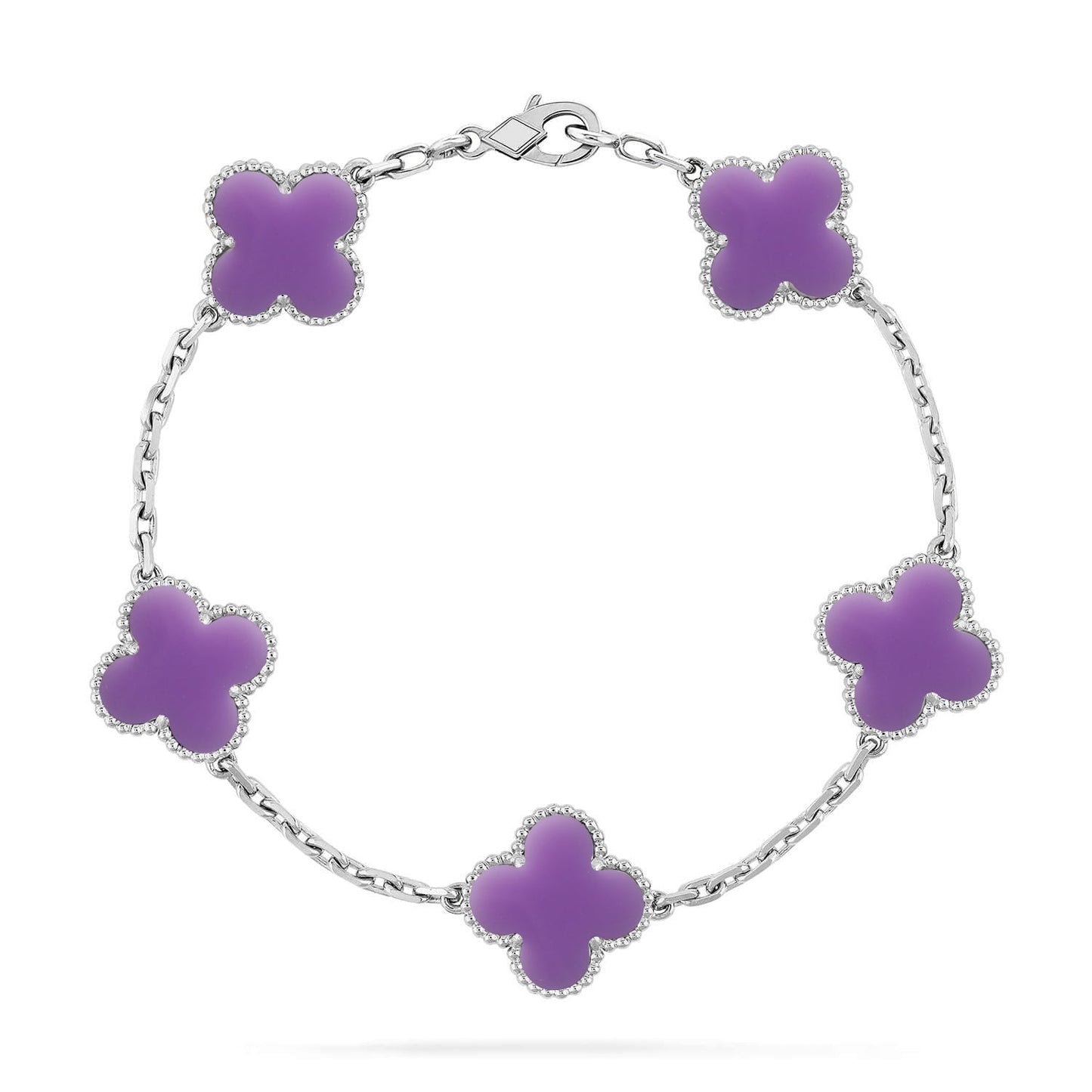 [BLUE TEARS]CLOVER 5 MOTIF LIGHT PURPLE BRACELET COLLECTION