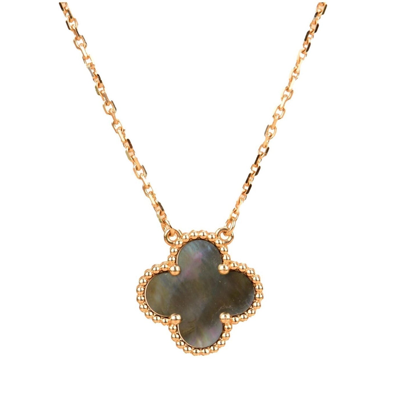 [BLUE TEARS]CLOVER 15MM  GRAY MOTHER OF PEARL NECKLACE