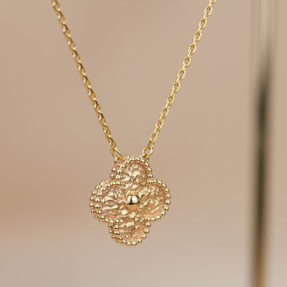 [BLUE TEARS]CLOVER 15MM  BRONZING NECKLACE
