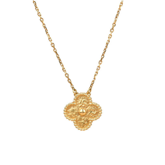 [BLUE TEARS]CLOVER 15MM  BRONZING NECKLACE