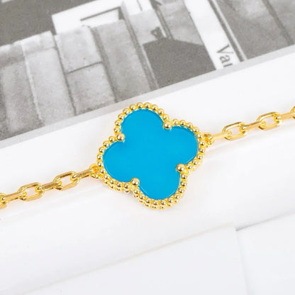 [BLUE TEARS] CLOVER 5 MOTIF TURQUOISE BRACELET COLLECTION
