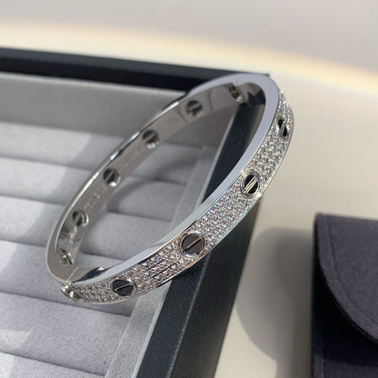 [BLUE TEARS]LOVE BRACELET 6.1MM DIAMOND-PAVED CERAMIC