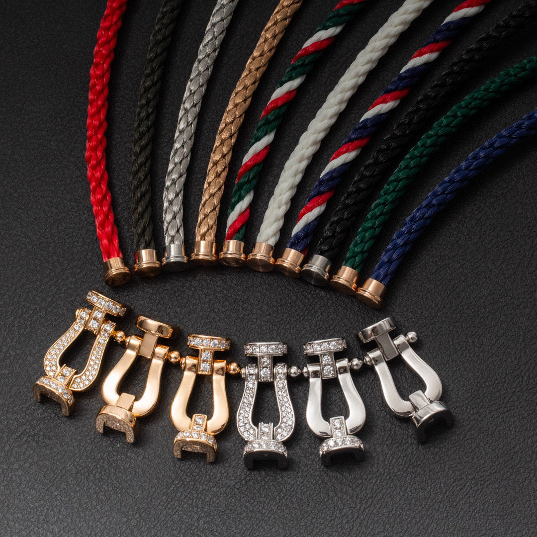 [BLUETRÄNEN]FORCE GROSSES HUFEISENARMBAND OHNE DIAMANT ROSÉGOLD