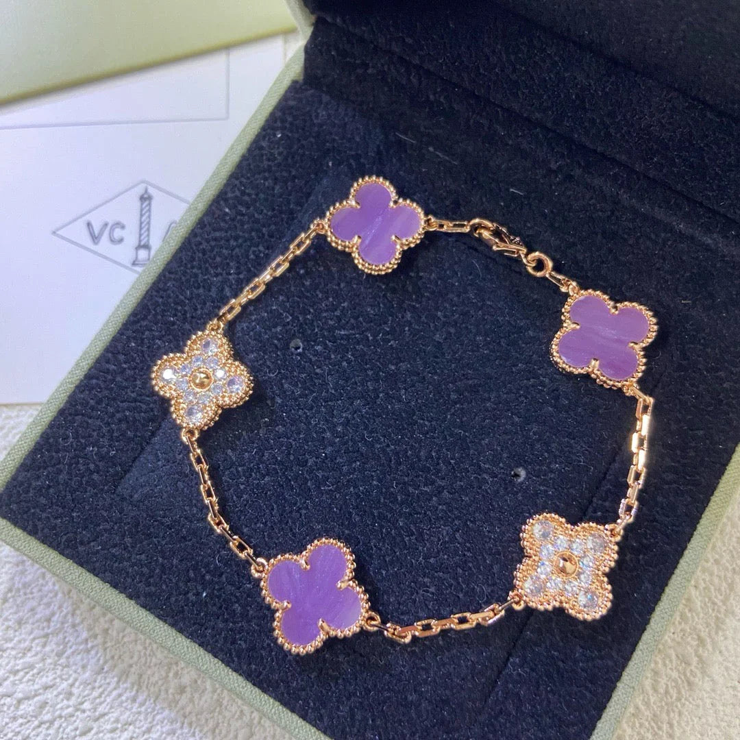 [BLUE TEARS] CLOVER 5 MOTIF VIOLET BRACELET COLLECTION