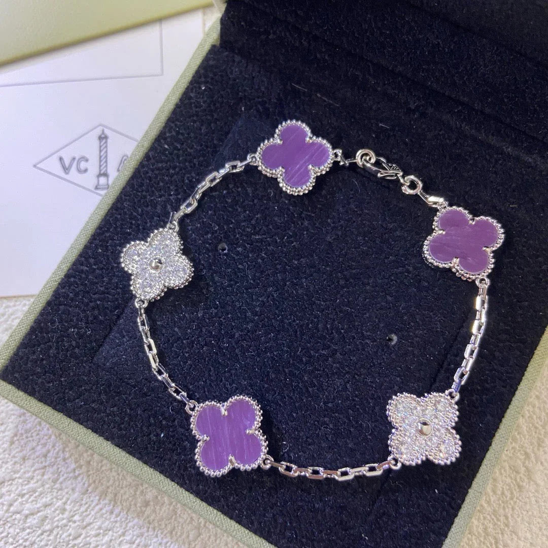 [BLUE TEARS] CLOVER 5 MOTIF VIOLET BRACELET COLLECTION