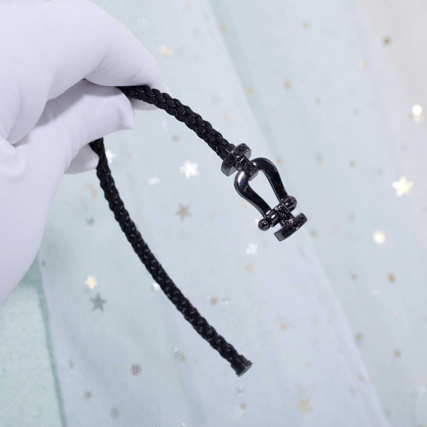 [BLUE TEARS]FORCE LARGE SERIES HORSESHOE BLACK SAMURAI BRACELET