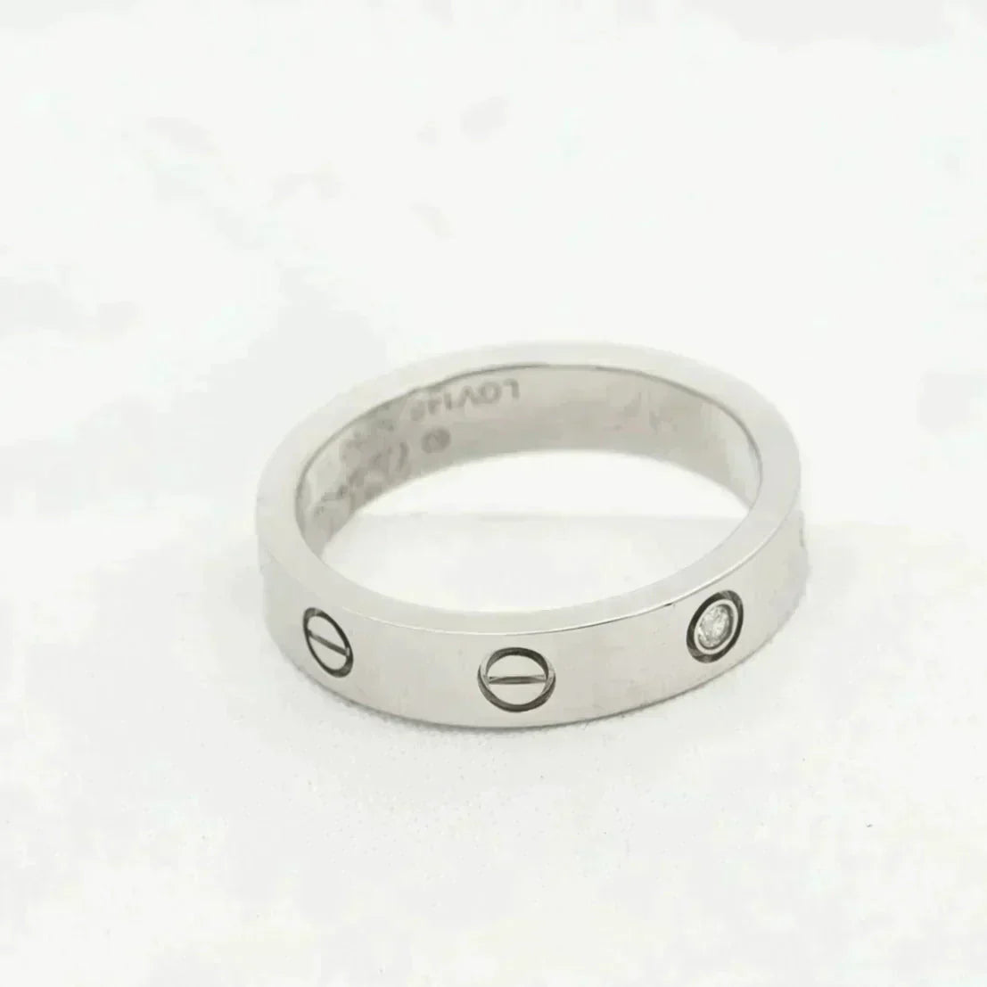 [BLUE TEARS]LOVE RING 4MM 1 DIAMOND SILVER
