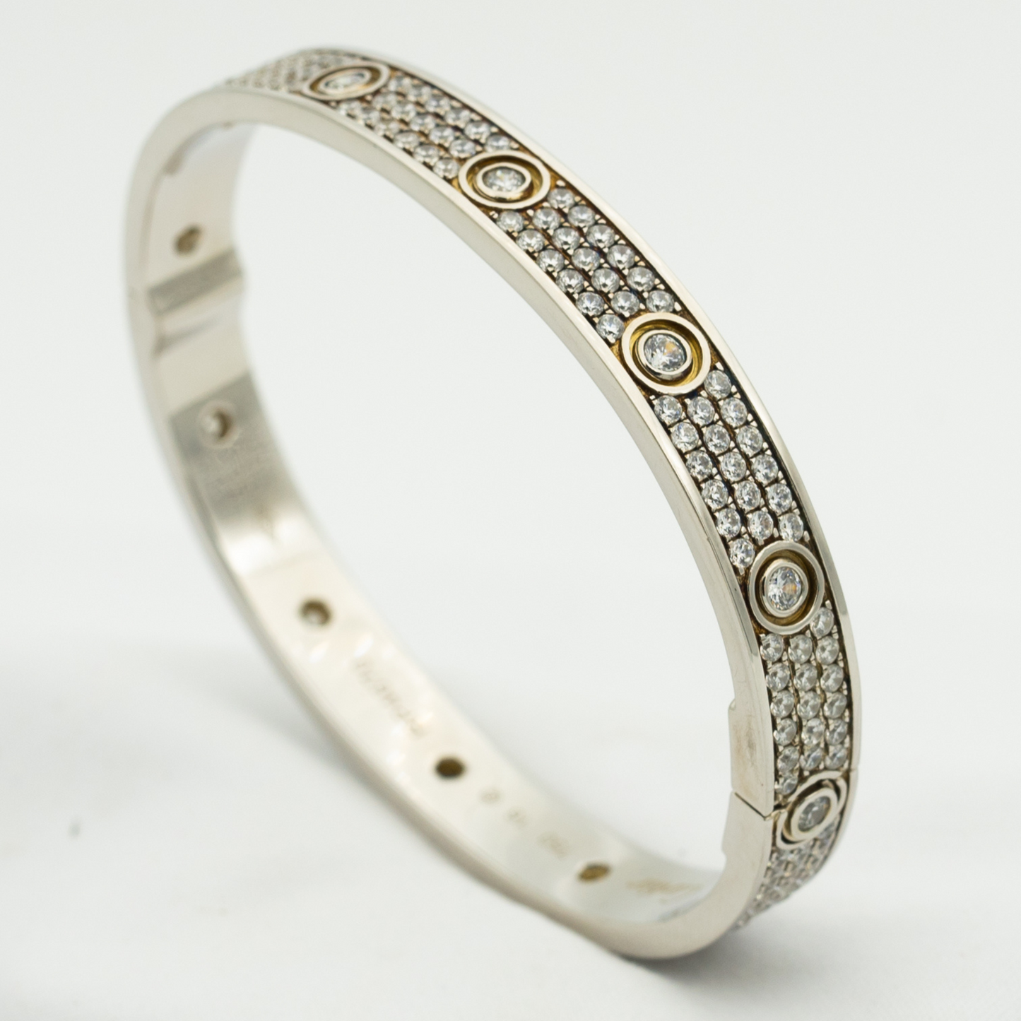 [BLUE TEARS]LOVE BRACELET 6.1MM DIAMOND-PAVED 10 BIG DIAMONDS