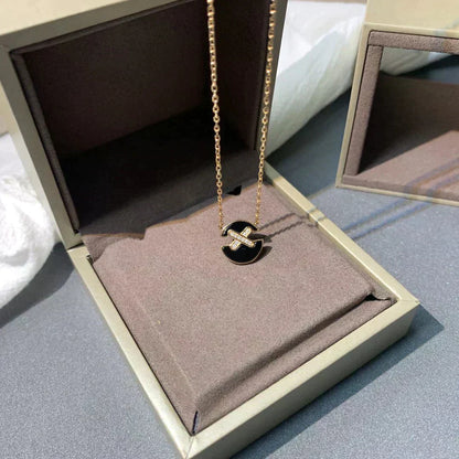 [BLUE TEARS]JEUX DE ROSE GOLD DIAMOND NECKLACE