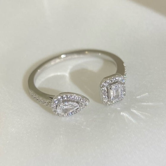 [Blue Tears Jewelry]MY TWIN TOI & MOI SILVER DIAMOND RING