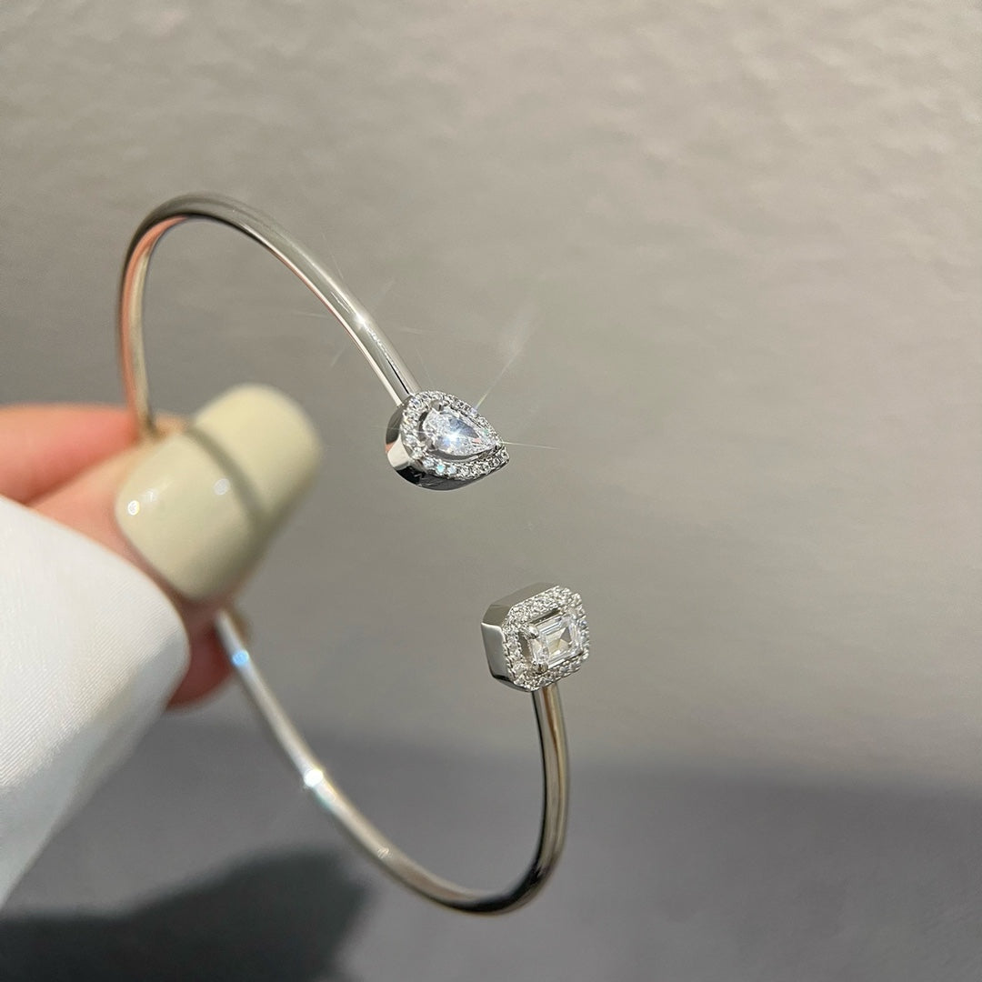 [Blue Tears Jewelry]JONC FLEX MY TWIN TOI & MOI SILVER DIAMOND BRACELET