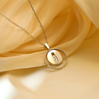 [Blue Tears Jewelry]LUCKY MOVE MM SILVER DIAMOND NECKLACE