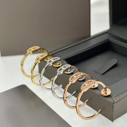 [Blue Tears Jewelry]CREOLES MOVE UNO PM DIAMOND EARRINGS
