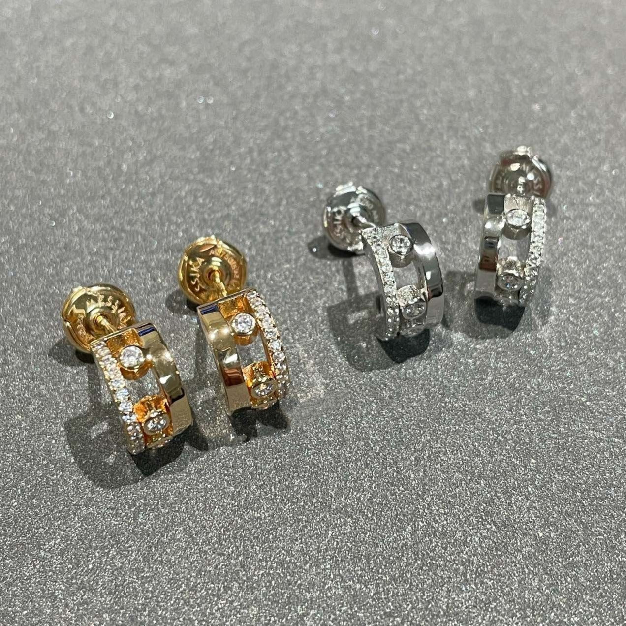 [Blue Tears Jewelry]MOVE ROMANE EARRINGS DIAMOND