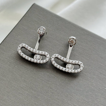 [Blue Tears Jewelry]MOVE UNO SILVER DIAMOND EARRINGS