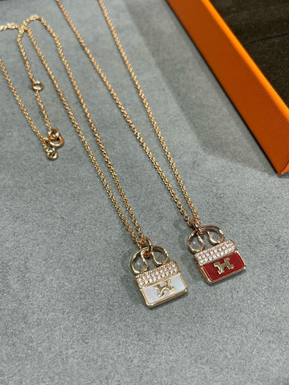 [BLUE TEARS]H CIRCE MOISSANITE PENDANT NECKLACE GOLD