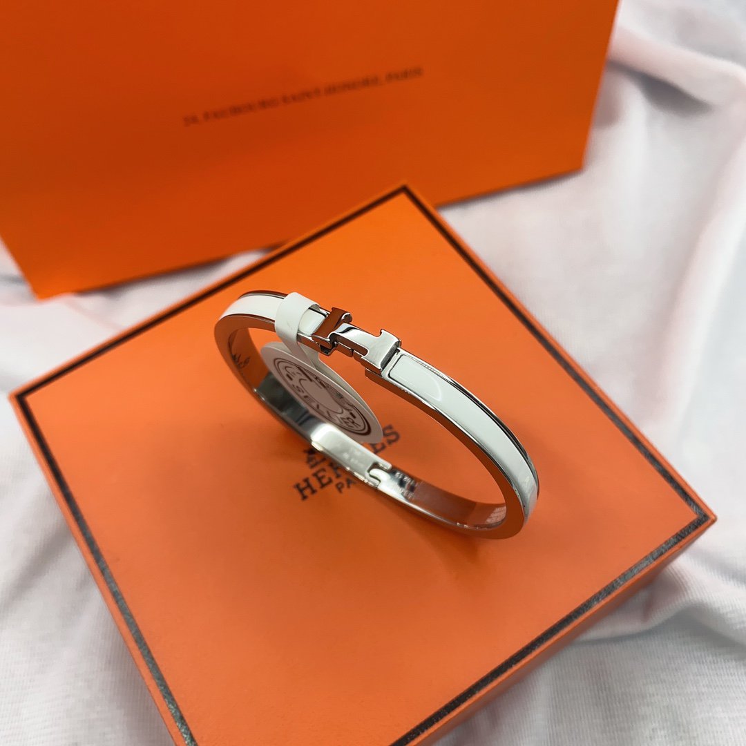 [BLUE TEARS]CLASSIC HM CLIC WHITE 8MM ENAMEL BRACELET