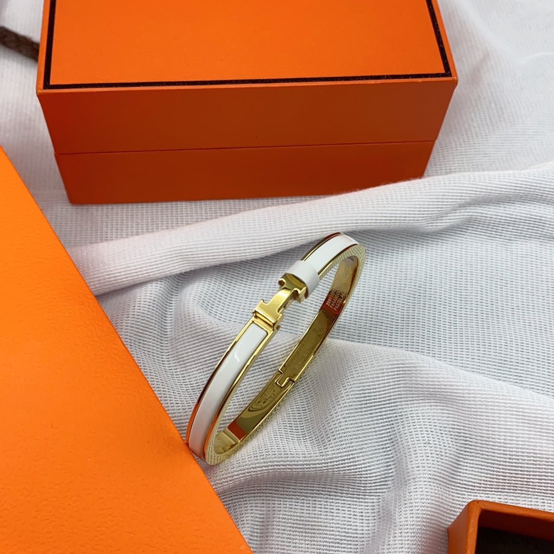 [BLUE TEARS]CLASSIC HM CLIC WHITE 8MM ENAMEL BRACELET