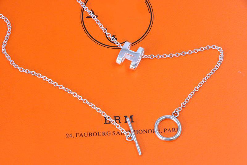 [BLUE TEARS]HM NECKLACE H LETTER OVAL SERIES