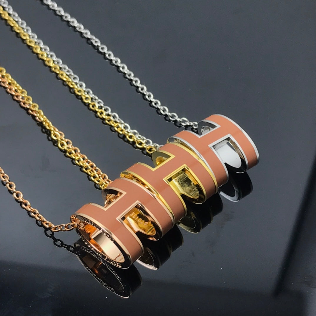[BLUE TEARS]H NECKLACE BROWN