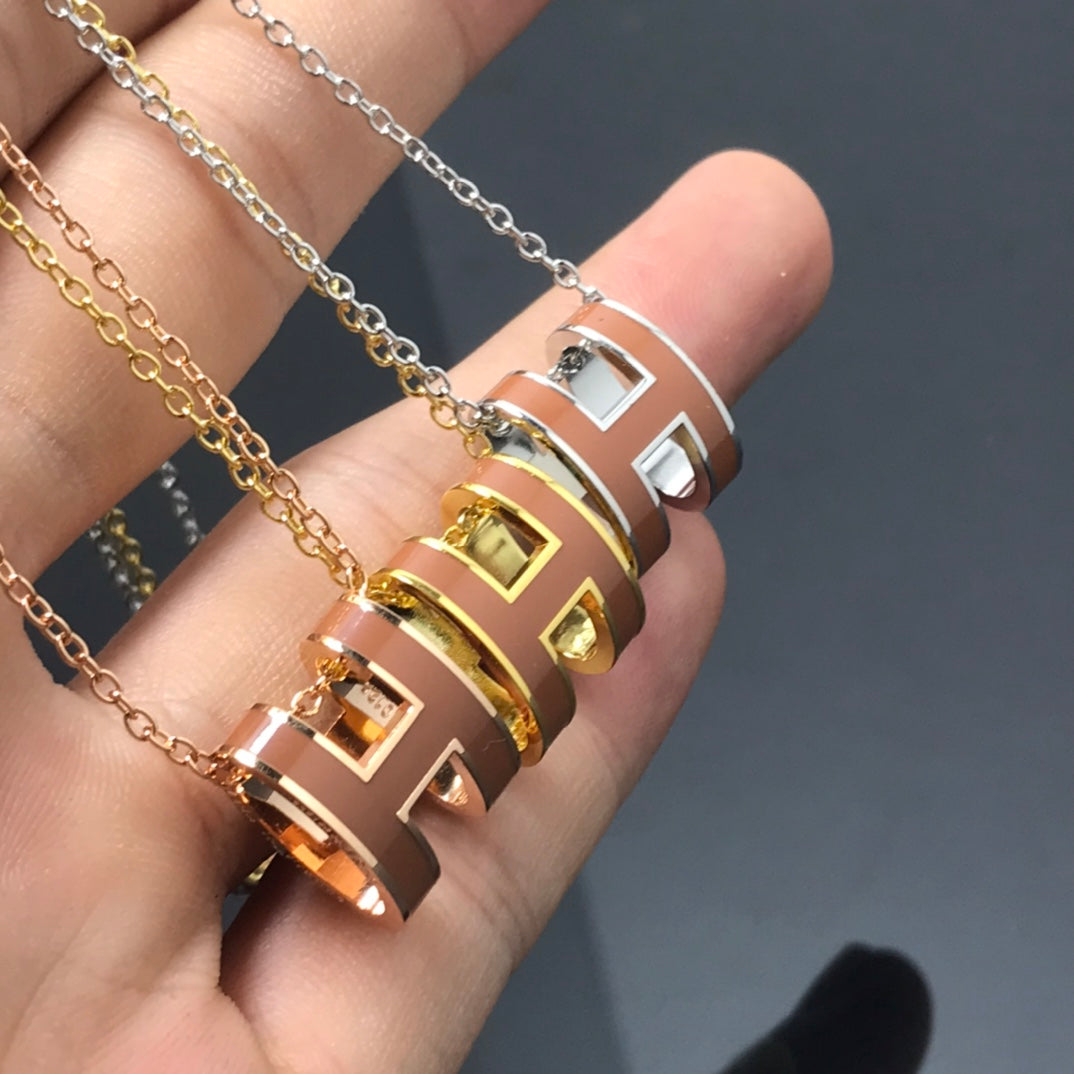 [BLUE TEARS]H NECKLACE BROWN