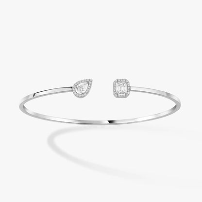 [Blue Tears Jewelry]JONC FLEX MY TWIN TOI & MOI SILVER DIAMOND BRACELET
