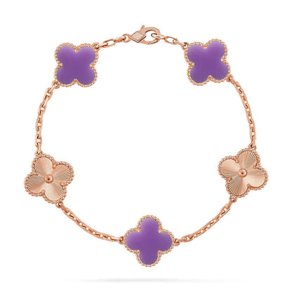 [BLUE TEARS]CLOVER 5 MOTIF LIGHT PURPLE BRACELET COLLECTION