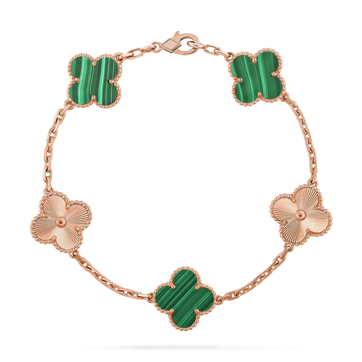 [BLUE TEARS] CLOVER 5 MOTIF MALACHITE BRACELET COLLECTION