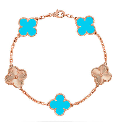 [BLUE TEARS] CLOVER 5 MOTIF TURQUOISE BRACELET COLLECTION
