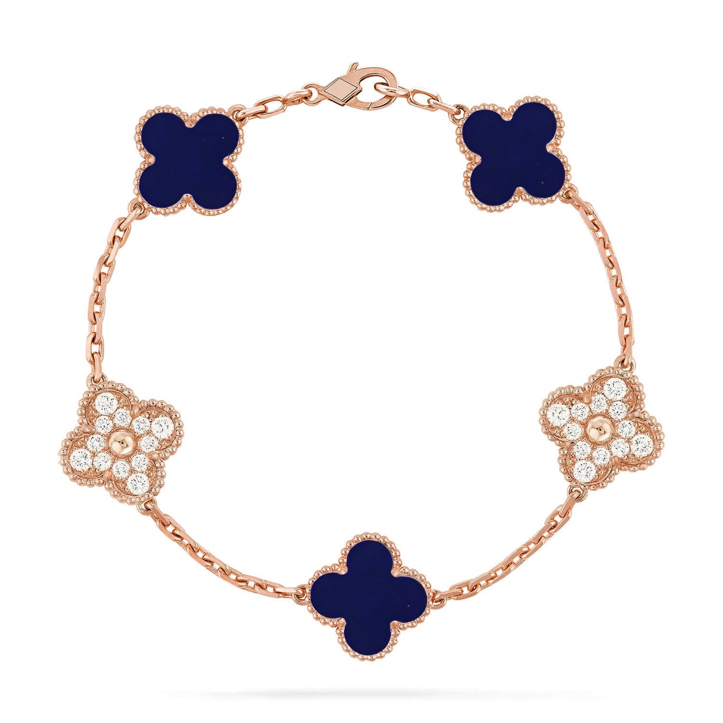 [BLUE TEARS]CLOVER 5 MOTIF LAPIS LAZULI BRACELET COLLECTION