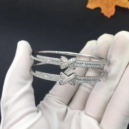 [BLAUE TRÄNEN]JEUX DE ARMBAND DIAMANTEN SILBER
