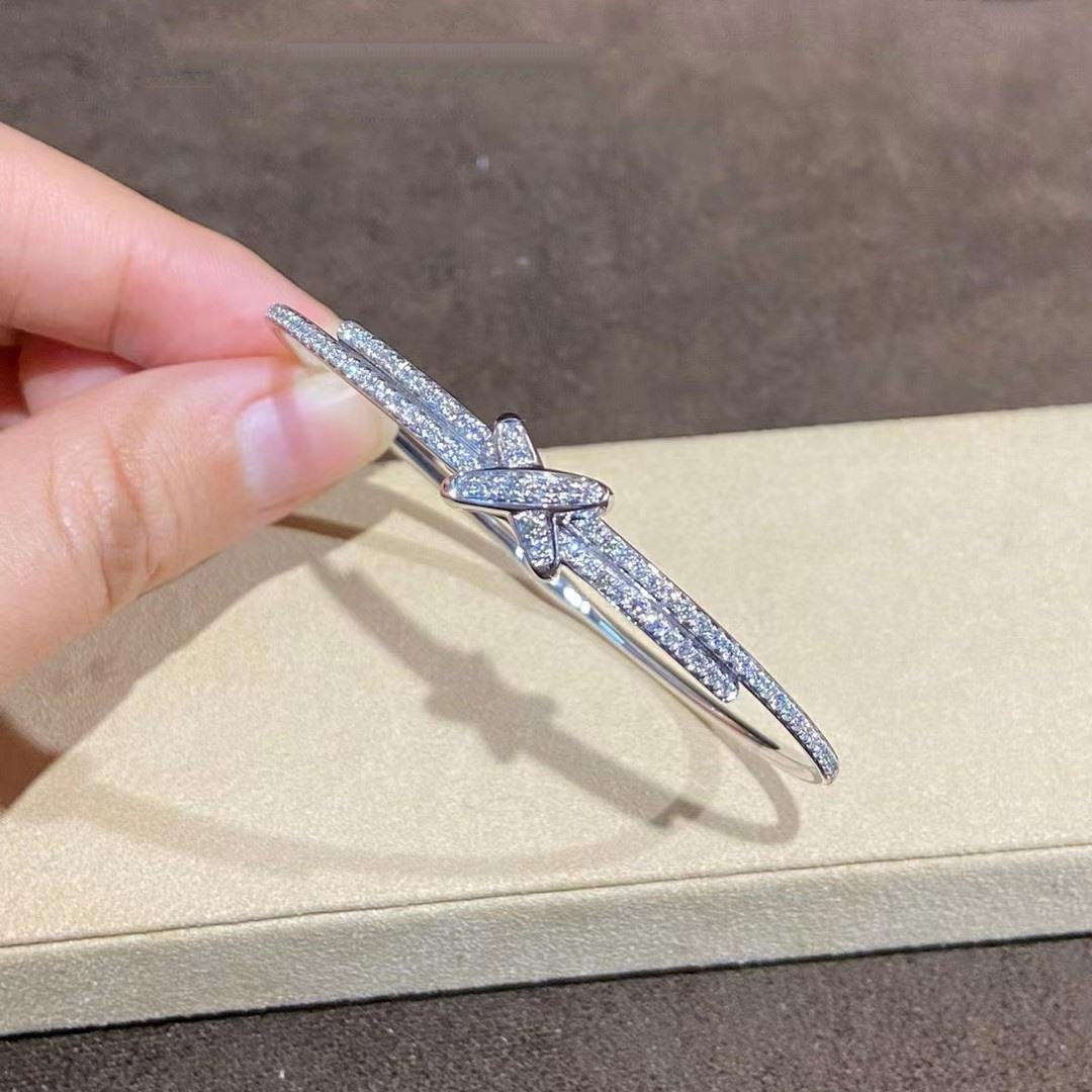 [BLAUE TRÄNEN]JEUX DE ARMBAND DIAMANTEN SILBER