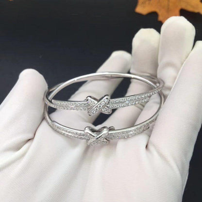 [BLAUE TRÄNEN]JEUX DE ARMBAND DIAMANTEN SILBER