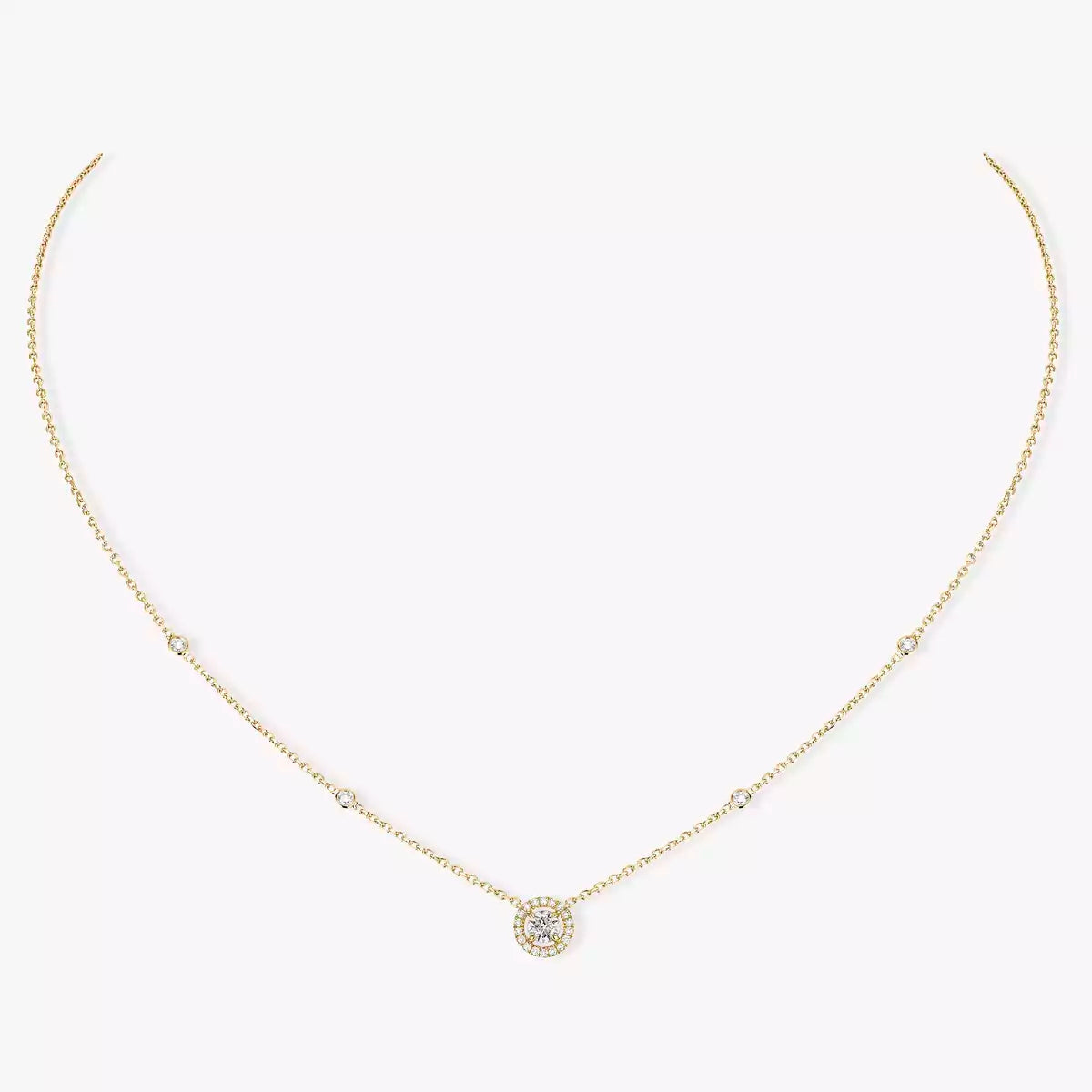 [Blue Tears Jewelry]Diamond Necklace 0,20ct Brilliant Shape Joy