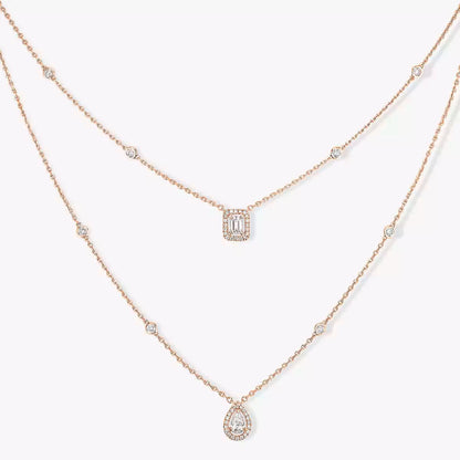 [Blue Tears Jewelry]Diamond Necklace My Twin 2 Rows