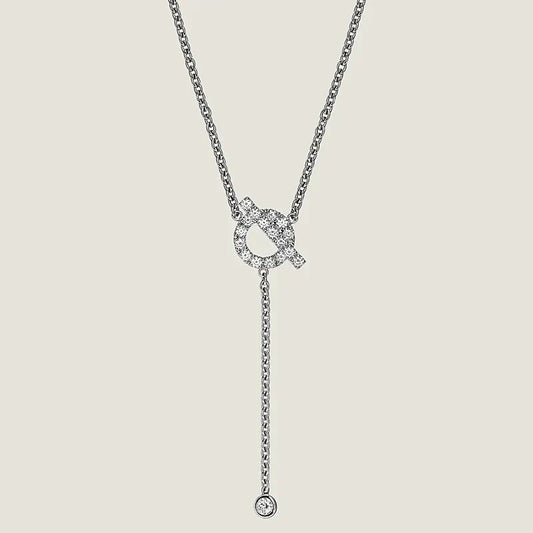 [BLUE TEARS]FINESSE SILVER DIAMOND NECKLACE