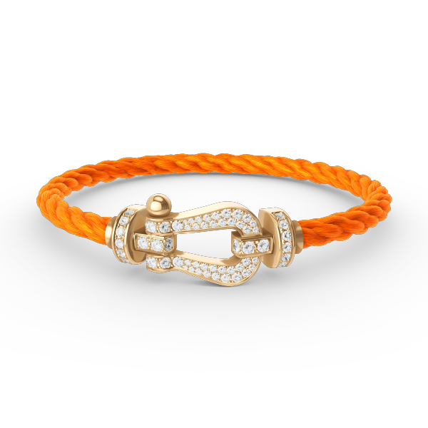 [BLAUE TRÄNEN]FORCE GROSSES HUFEISENARMBAND MIT DIAMANTEN IN GOLD