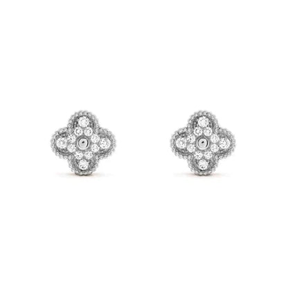 [BLAUE TRÄNEN]KLEE 1 MOTIFS DIAMANT OHRSTECKER SILBER