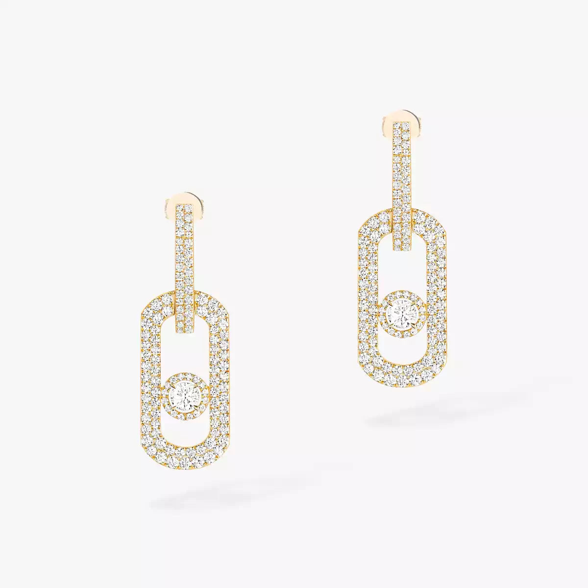 [Blue Tears Jewelry]So Move XL Pave_-Set Diamond Pendant Earrings