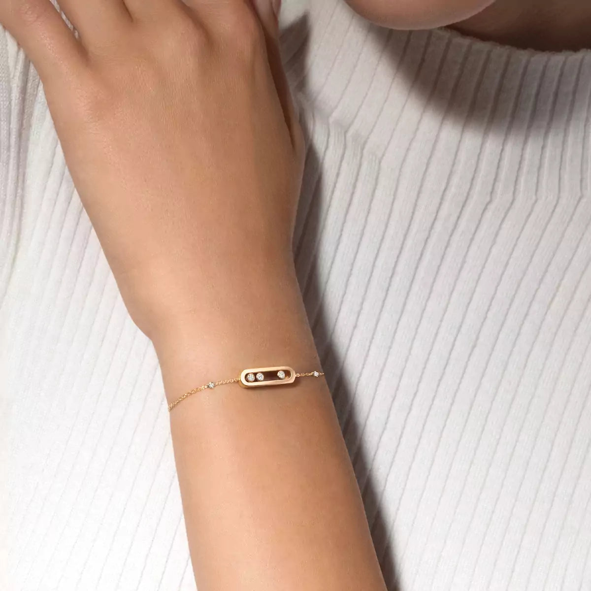 [Blue Tears Jewelry]Baby Move Diamond Bracelet